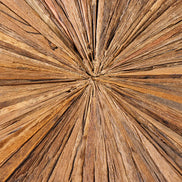 BARRACUDA dining table 120cm round teak wood with glass top