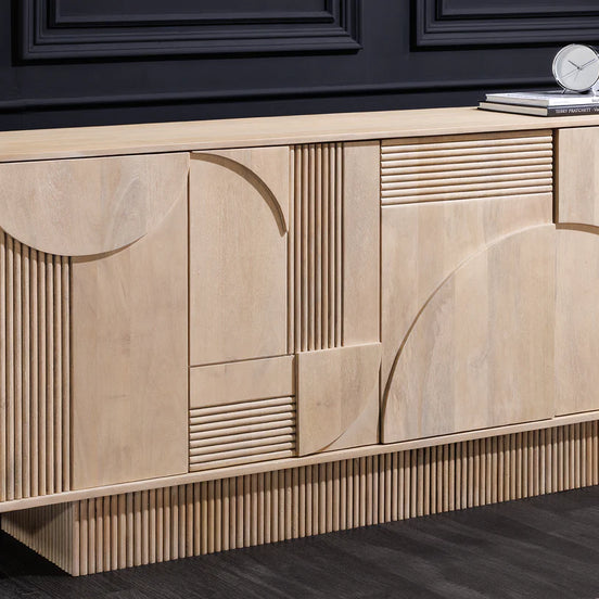 Tálalószekrény ART DECO 170 cm 3D mangófa fehérített