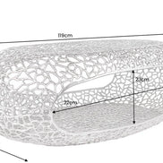 Dohányzóasztal ORGANIC 120 cm ezüst