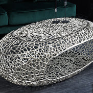 Dohányzóasztal ORGANIC 120 cm ezüst