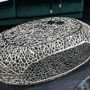Dohányzóasztal ORGANIC 120 cm ezüst