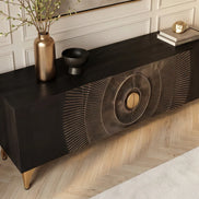 TV-szekrény GOLDEN SUNSET 180 cm 3D mangófa fekete