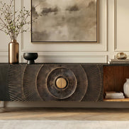 TV-szekrény GOLDEN SUNSET 180 cm 3D mangófa fekete