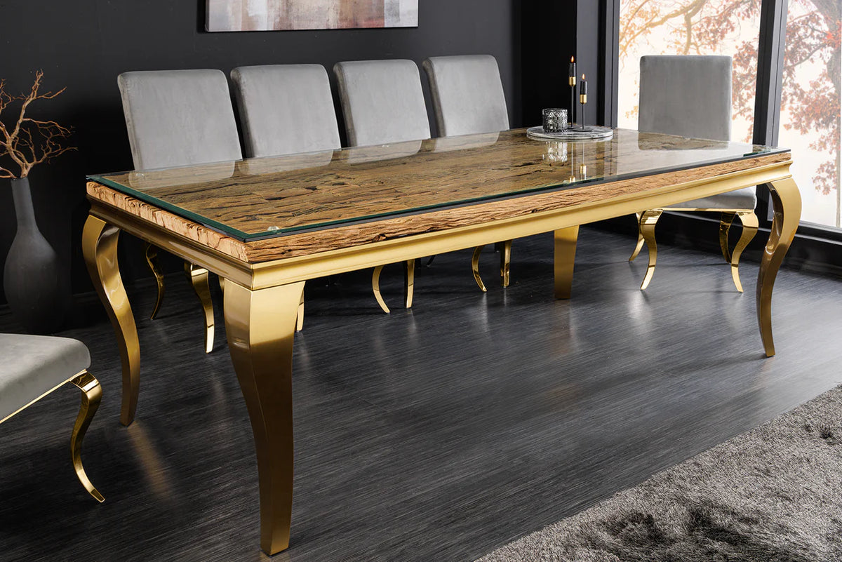 Étkezőasztal MODERN BAROCK BARRACUDA 200 cm arany