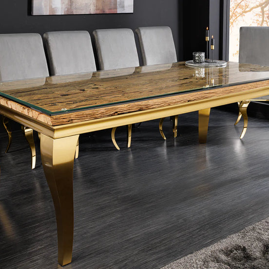 Étkezőasztal MODERN BAROCK BARRACUDA 200 cm arany
