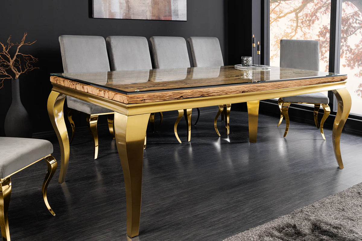 Étkezőasztal MODERN BAROCK BARRACUDA 200 cm arany