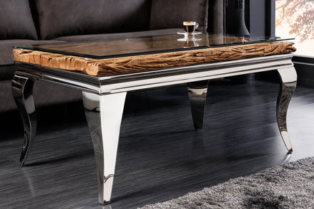 Coffee Table MODERN BAROCK BARRACUDA 100x60cm chrome