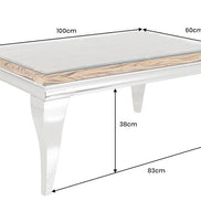 Coffee Table MODERN BAROCK BARRACUDA 100x60cm chrome