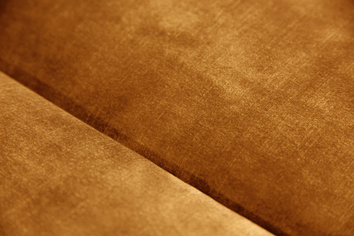MODERN BAROCK sofa 235 cm 3-seater velvet mustard yellow