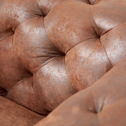 Fotel MODERN BAROCK chesterfield stílusú 120 cm mikroszálas antikbarna