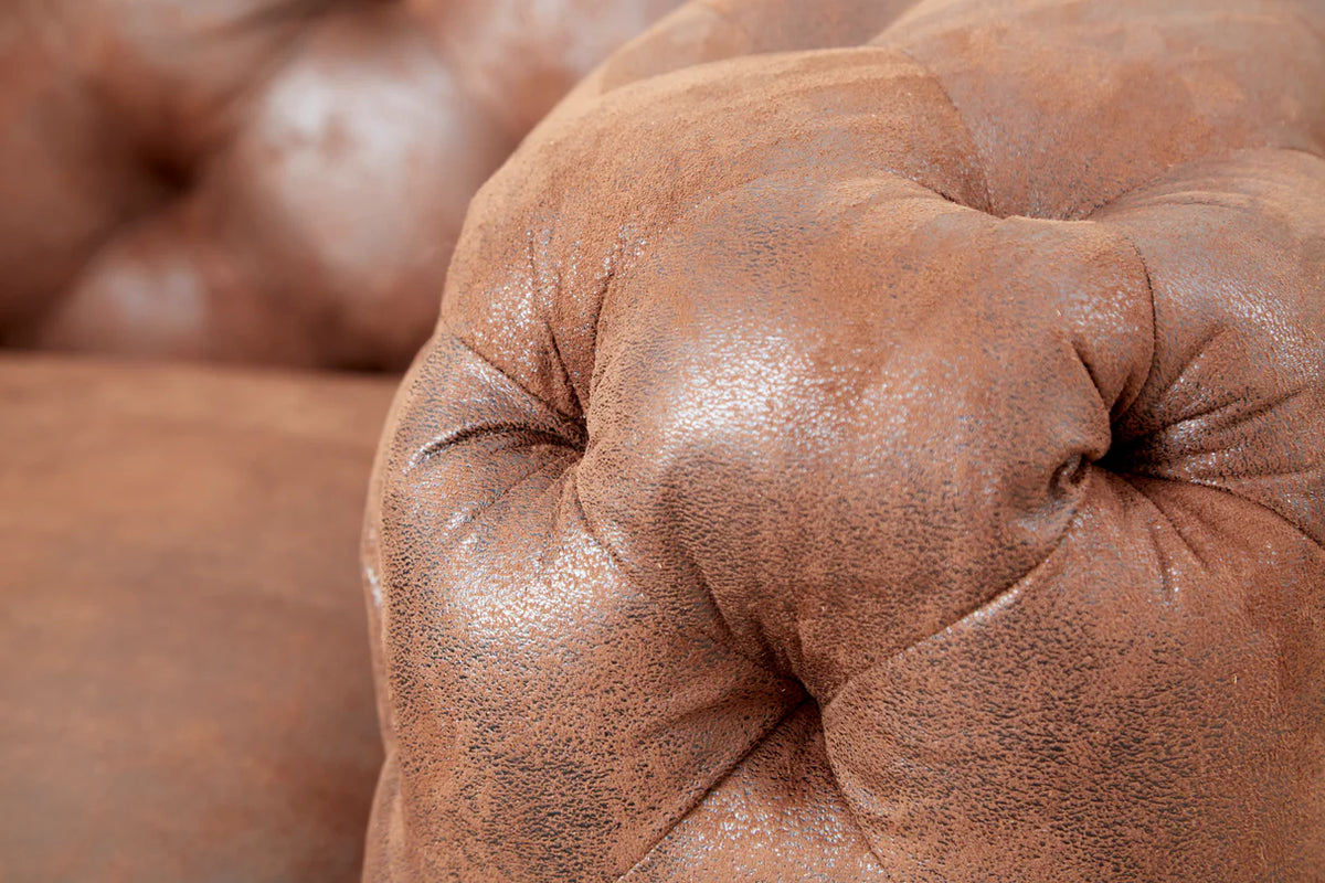 Fotel MODERN BAROCK chesterfield stílusú 120 cm mikroszálas antikbarna