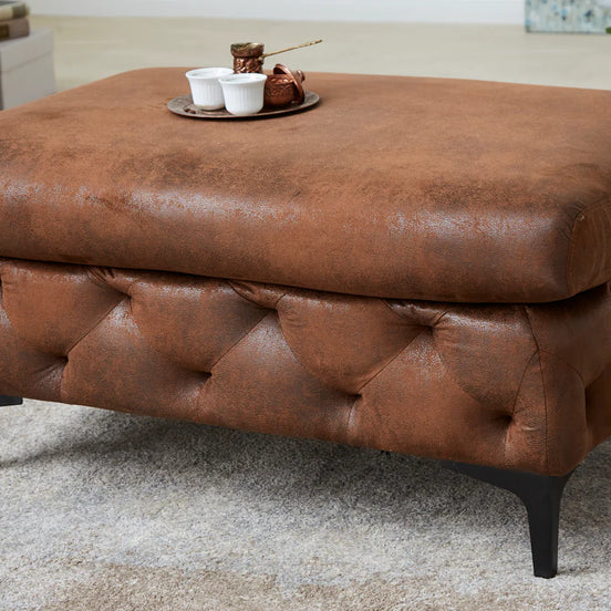 Lábtartó MODERN BAROCK 90 cm antikbarna chesterfield stílusban