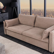 APARTMENT sofa bed 215 cm 3-seater corduroy taupe