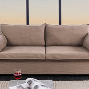 APARTMENT sofa bed 215 cm 3-seater corduroy taupe