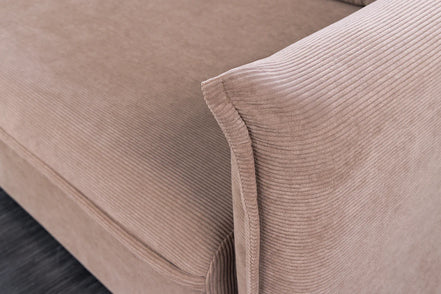 APARTMENT sofa bed 215 cm 3-seater corduroy taupe