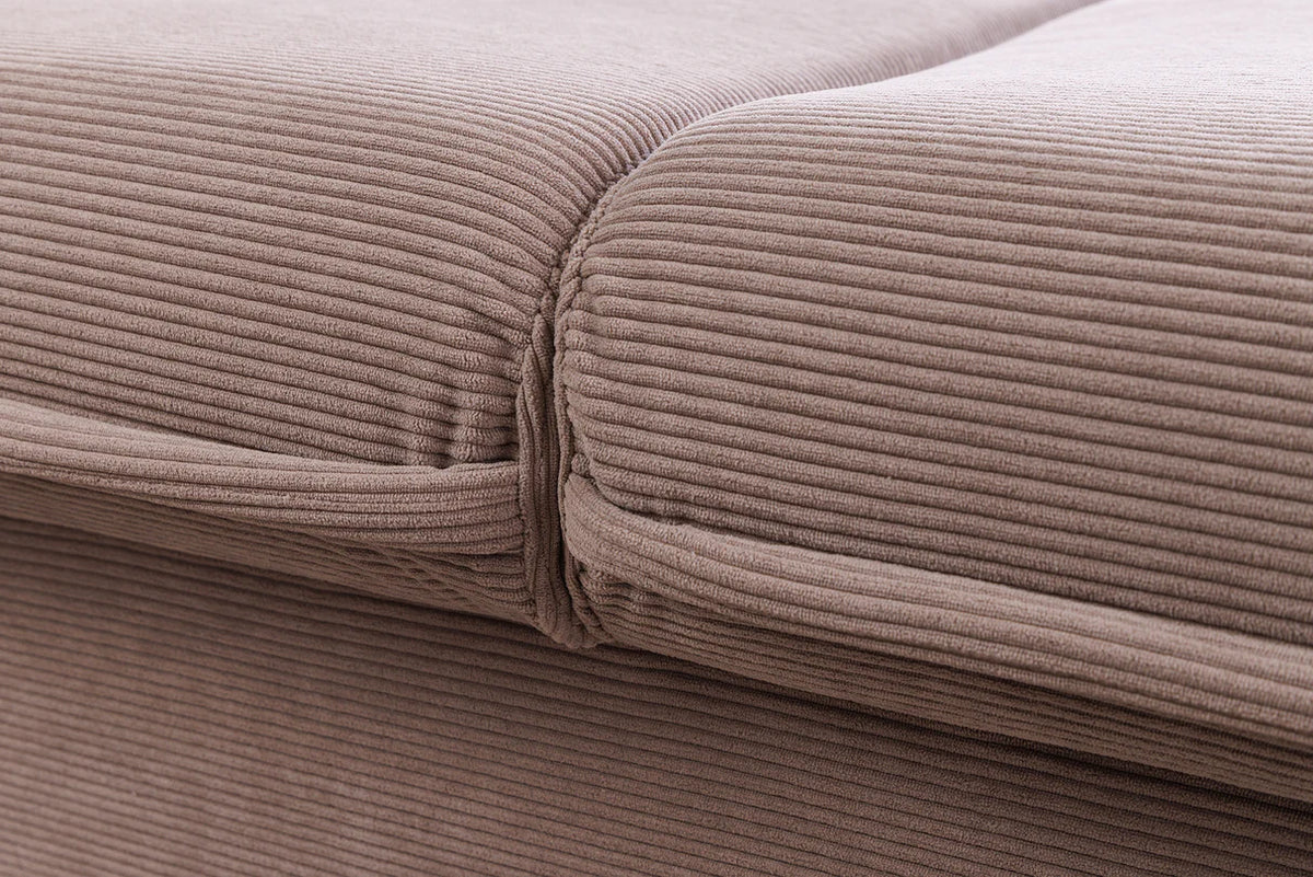 APARTMENT sofa bed 215 cm 3-seater corduroy taupe
