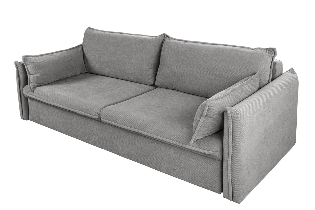 APARTMENT sofa bed 215 cm 3-seater corduroy grey