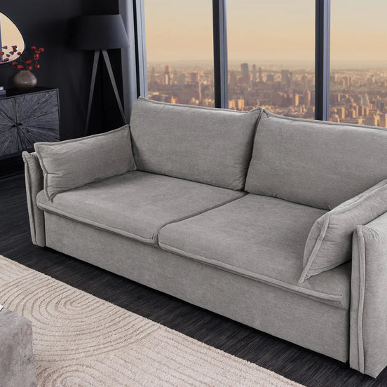 APARTMENT sofa bed 215 cm 3-seater corduroy grey
