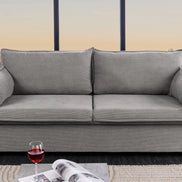 APARTMENT sofa bed 215 cm 3-seater corduroy grey