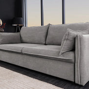 APARTMENT sofa bed 215 cm 3-seater corduroy grey