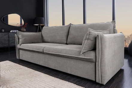 APARTMENT sofa bed 215 cm 3-seater corduroy grey