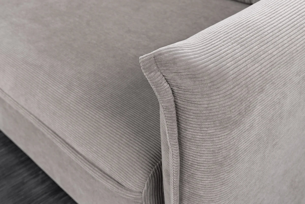APARTMENT sofa bed 215 cm 3-seater corduroy grey