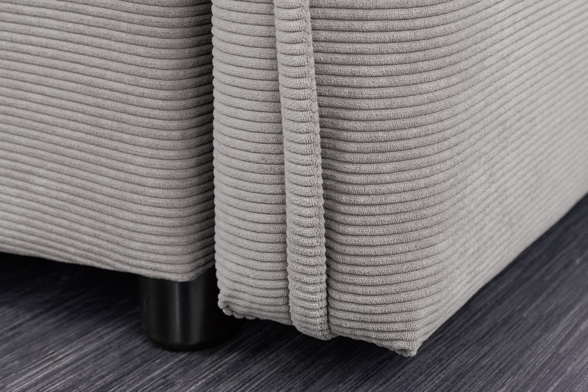 APARTMENT sofa bed 215 cm 3-seater corduroy grey