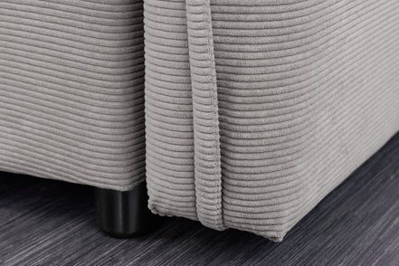 APARTMENT sofa bed 215 cm 3-seater corduroy grey