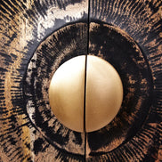 Komód GOLDEN SUNSET 180 cm 3D függesztett mangófa fekete