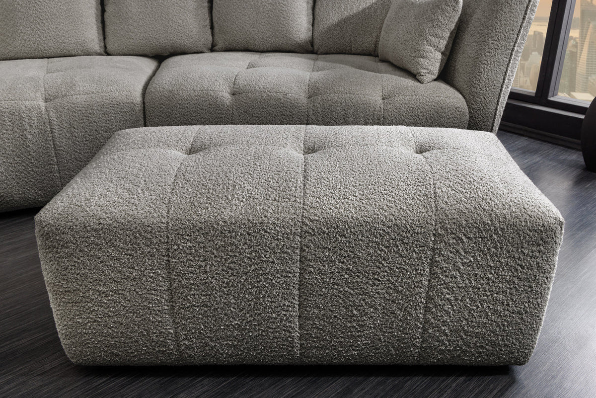 Lábtartó ROYAL 120 cm rugós mag buklé szürke