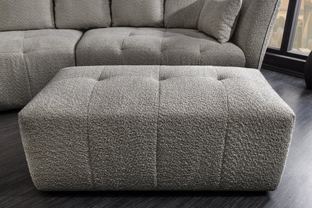 Lábtartó ROYAL 120 cm rugós mag buklé szürke