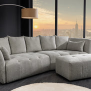 Lábtartó ROYAL 120 cm rugós mag buklé szürke