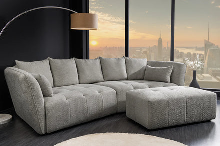 Lábtartó ROYAL 120 cm rugós mag buklé szürke