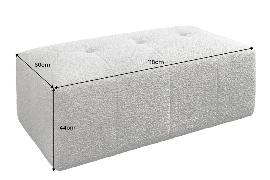 Lábtartó ROYAL 120 cm rugós mag buklé szürke