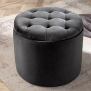 Lábtartó MODERN BAROCK STORAGE 50 cm szürke bársony