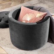Lábtartó MODERN BAROCK STORAGE 50 cm szürke bársony