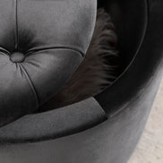 Lábtartó MODERN BAROCK STORAGE 50 cm szürke bársony