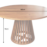 Étkezőasztal MAISON JADE O 140 cm kerek akácfa