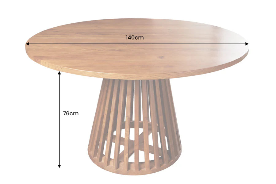 Étkezőasztal MAISON JADE O 140 cm kerek akácfa