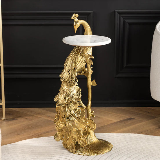 Lerakóasztal WILDLIFE PEACOCK 75 cm arany