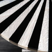 Side Table HARMONY NATURE 55cm bone inlay black white