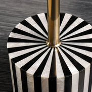 Side Table HARMONY NATURE 55cm bone inlay black white