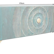 Komód GOLDEN SUNSET 177 cm mangófa türkiz