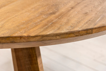 Étkezőasztal ART WOOD O 120 cm kerek mangófa természetes barna