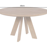 Étkezőasztal ART WOOD O 120 cm kerek mangófa természetes barna