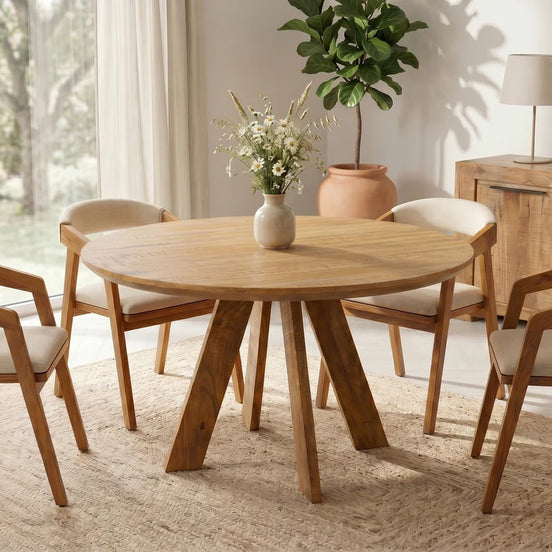 Dining table ART WOOD O 120cm round mango wood natural brown