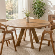 Étkezőasztal ART WOOD O 140 cm kerek mangófa természetes barna