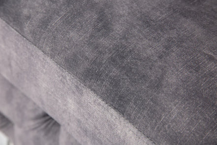 Lábtartó MODERN BAROCK 90 cm bársony sötétszürke chesterfield stílusban