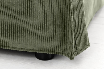 HEAVEN sofa 200 cm 3-seater spring core removable cover corduroy green