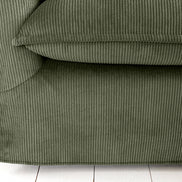 HEAVEN sofa 200 cm 3-seater spring core removable cover corduroy green
